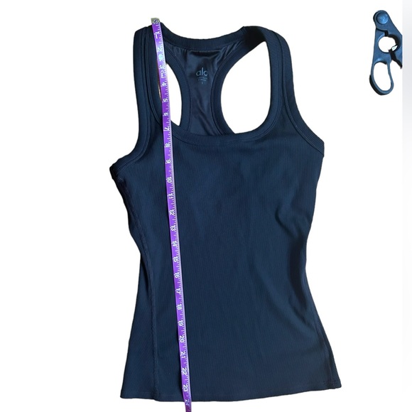 Alo Yoga support ribbed racerback tank Built In Bra Size Small Black - Picture 4 of 10